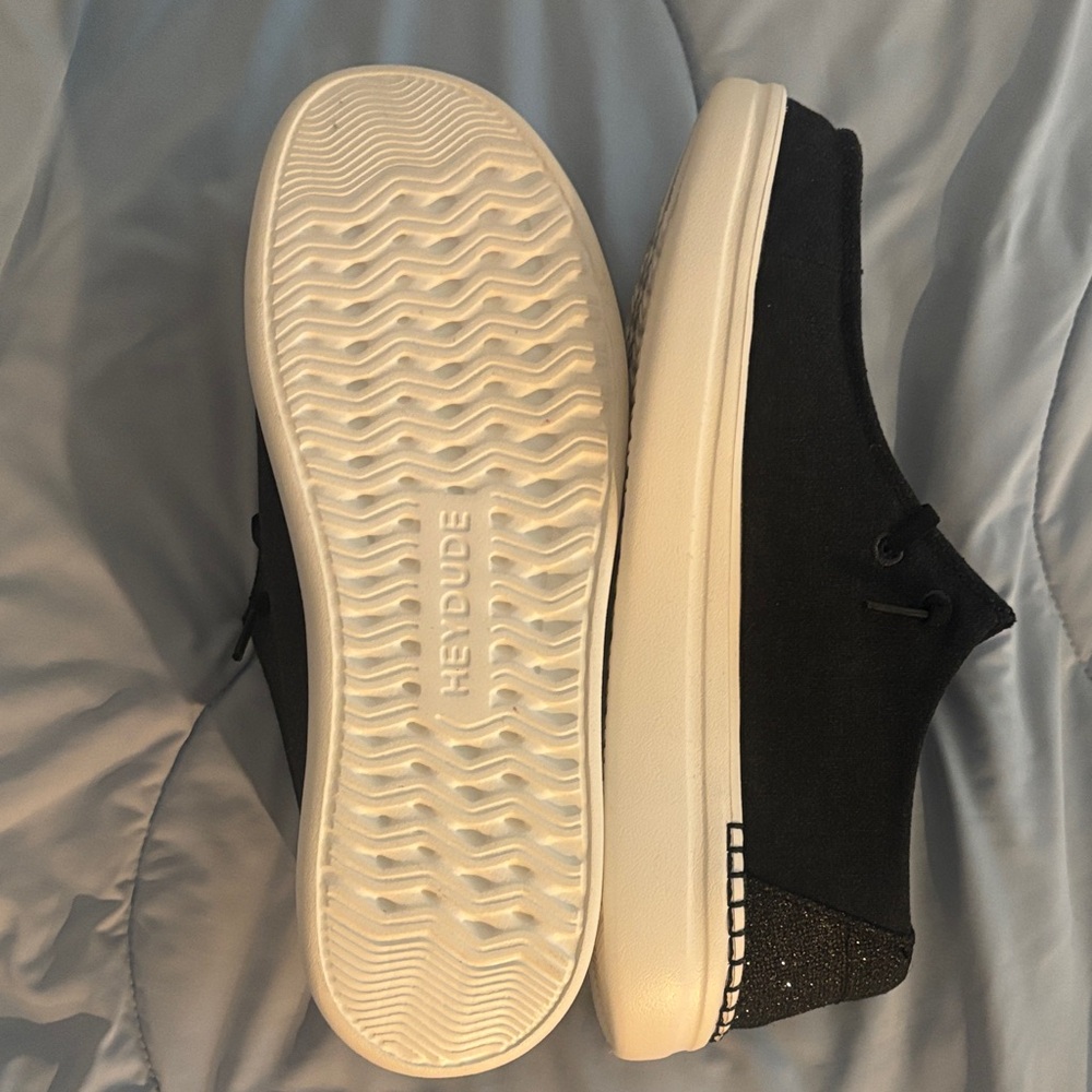 Hey Dude Black and White Sneakers - Picture 2 of 6